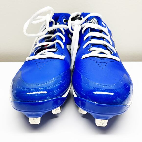 New Balance Men's 4040 v5 Metal Baseball Cleats Blue White Shoes Size 6 - Picture 3 of 7